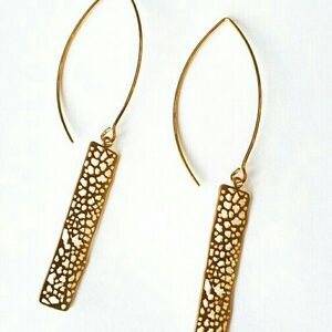 SOLD - Host Pick Handmade Matte Gold Bohemian Dangle Earrings